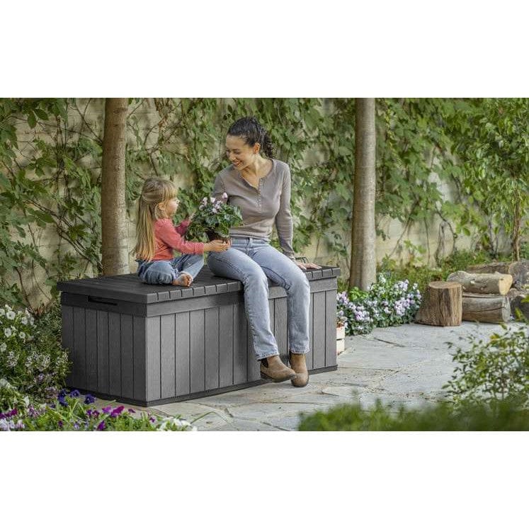 Keter Darwin 380L Plastic Storage Box – Grey