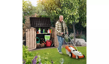 Keter Store-It-Out Midi 880L Plastic Garden Storage – Beige &amp; Brown