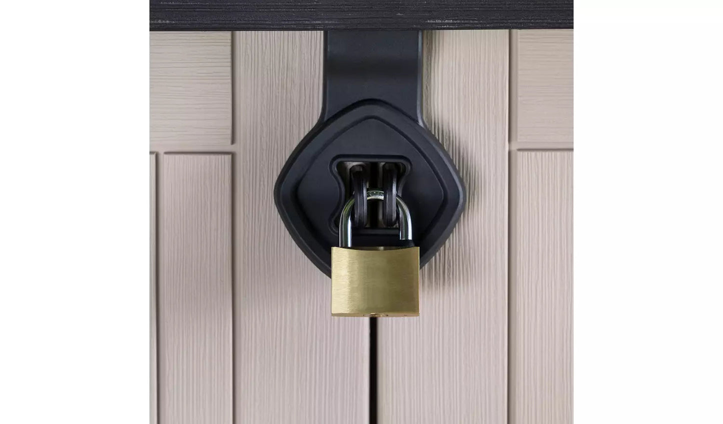 Keter Store-It-Out Midi 880L Plastic Garden Storage – Beige &amp; Brown