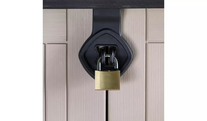 Keter Store-It-Out Midi 880L Plastic Garden Storage – Beige &amp; Brown