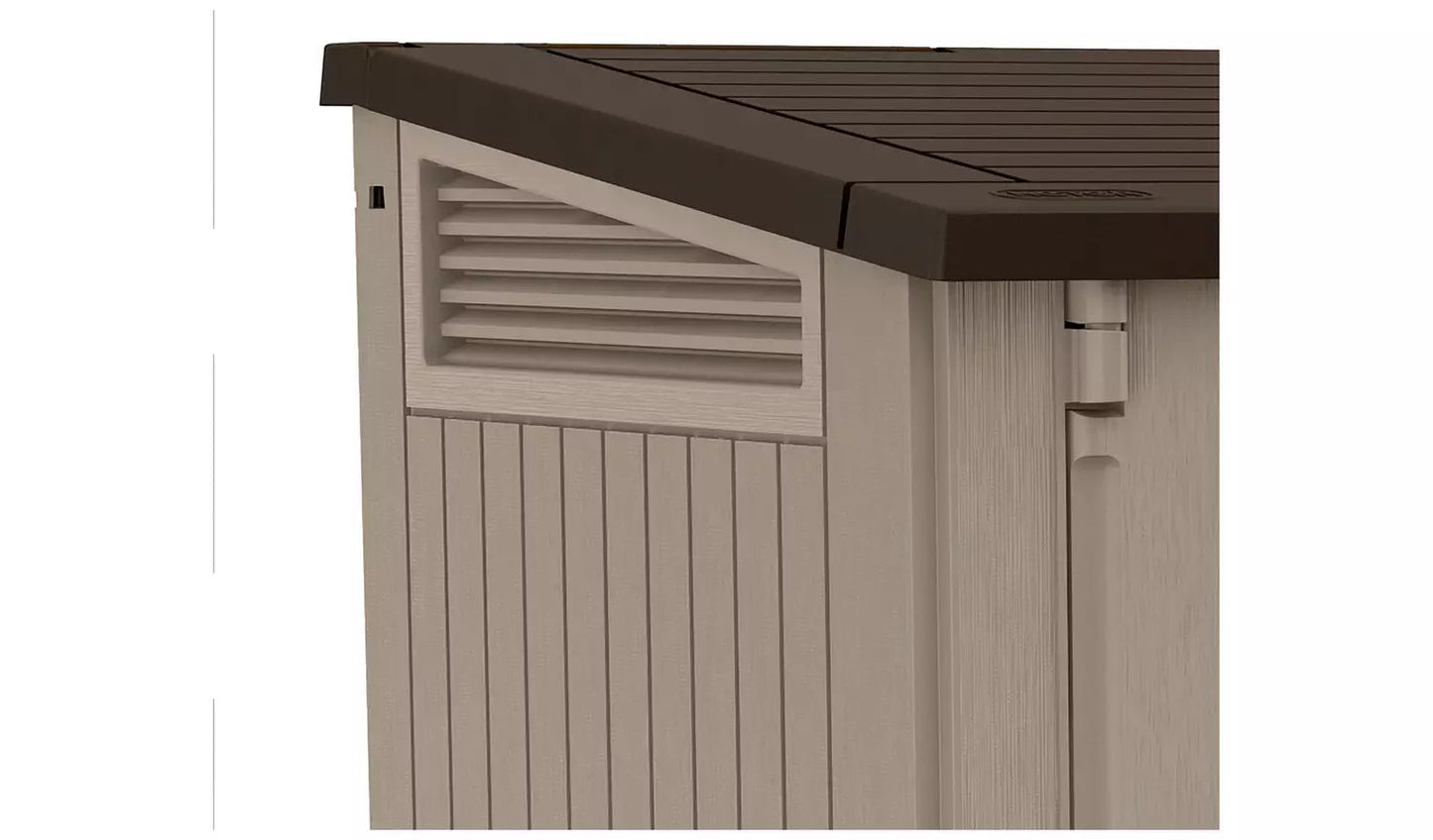 Keter Store-It-Out Midi 880L Plastic Garden Storage – Beige &amp; Brown