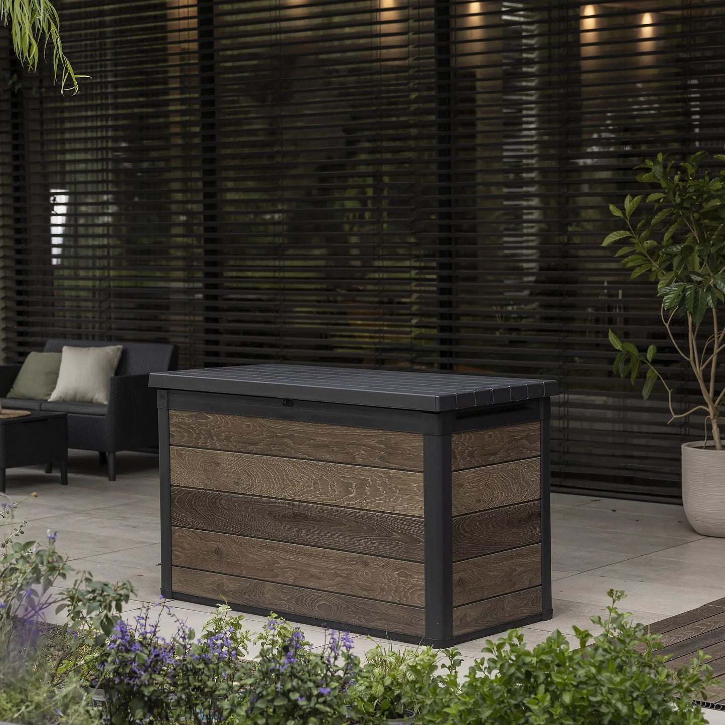 Keter Signature Decocoat Walnut Garden Storage Box 757L