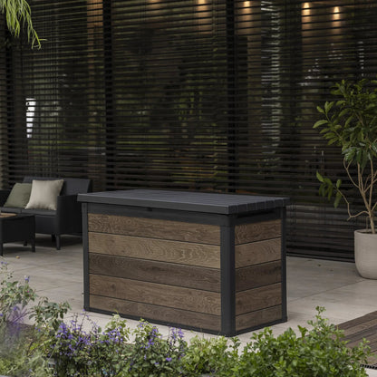 Keter Signature Decocoat Walnut Garden Storage Box 757L