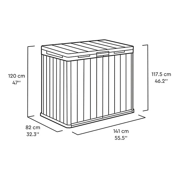 Keter Store It Out Darwin Grey 1150L Pent Garden Storage