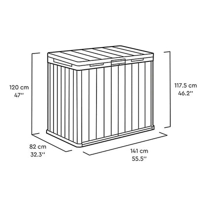 Keter Store It Out Darwin Grey 1150L Pent Garden Storage