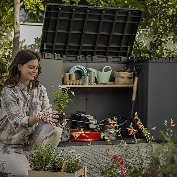 Keter Store It Out Darwin Grey 1150L Pent Garden Storage