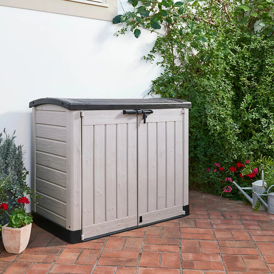 Keter Store-It-Out 1200L Arc Beige &amp; Brown Garden Storage Box